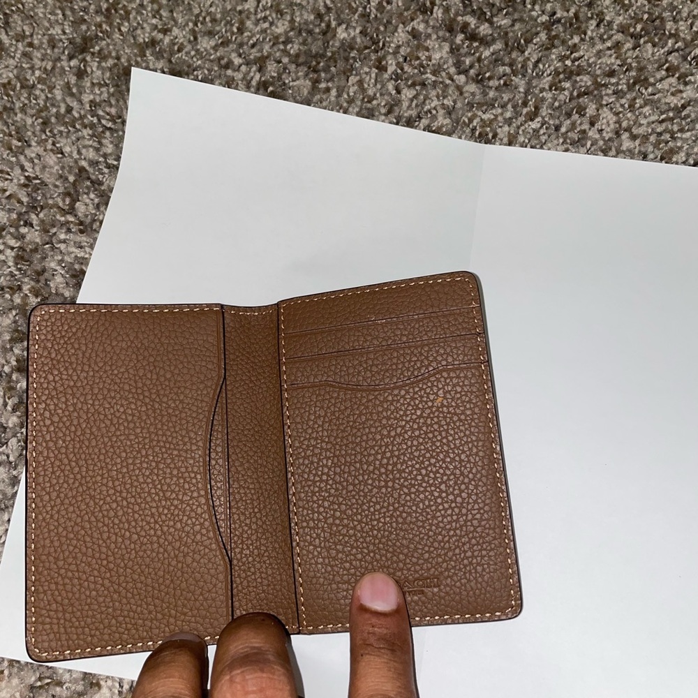 Coach Brown Leather Money Clip - Picture 3 of 5